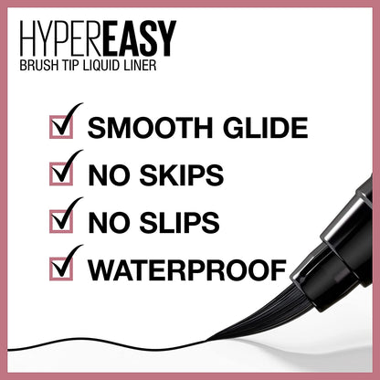 Lash Sensational Sky High Washable Mascara + Hyper Easy Liquid Eyeliner Makeup Bundle, Includes 1 Mascara in Blackest Black and 1 Eyeliner in Pitch Black