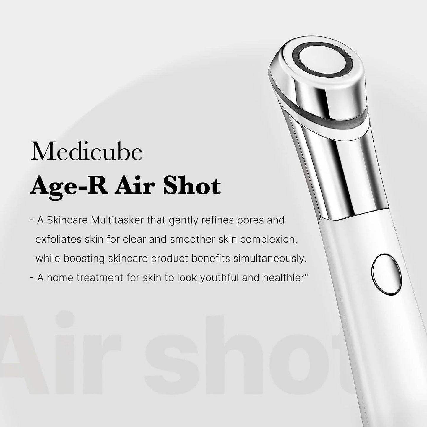 Age-R ATS Air Shot - Microneedling Pore Tightening Skin Care Device for Enhanced Absorption, Pore Refinement, and Smoother Skin Texture